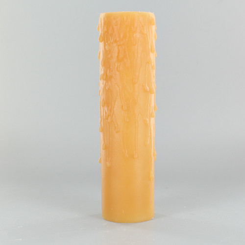 6in BeesWax E-26 Base Candle Socket Cover - Edison - Amber Drip