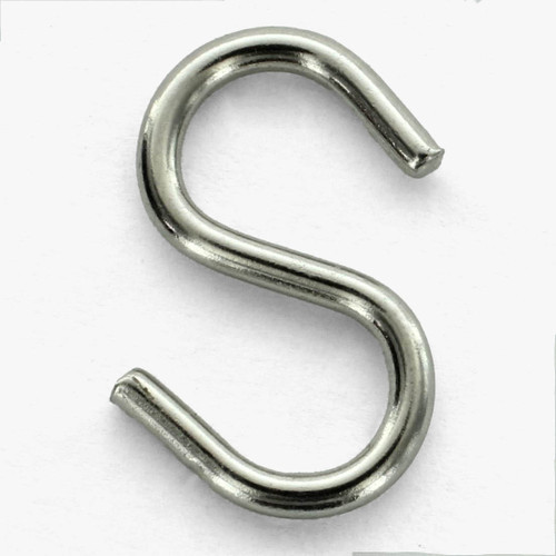 3/4in. Long S-Hook - Nickel Plated