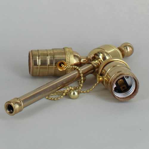 Polished Brass Finish Adjustable Stem Cluster with 3/4in. Ball Finial