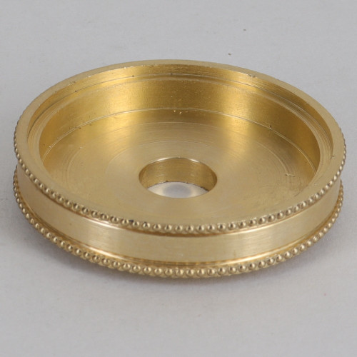 1-1/2in Diameter Turned Brass Beaded Brass Checkring