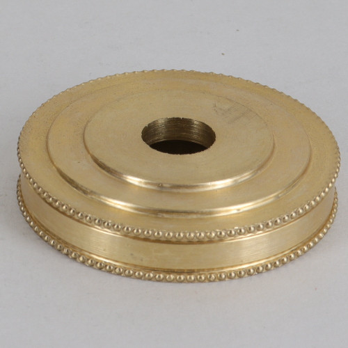 1-1/2in Diameter Turned Brass Beaded Brass Checkring