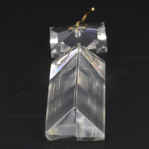 76mm (3in.) Crystal Colonial with Square Jewel and Brass Clip