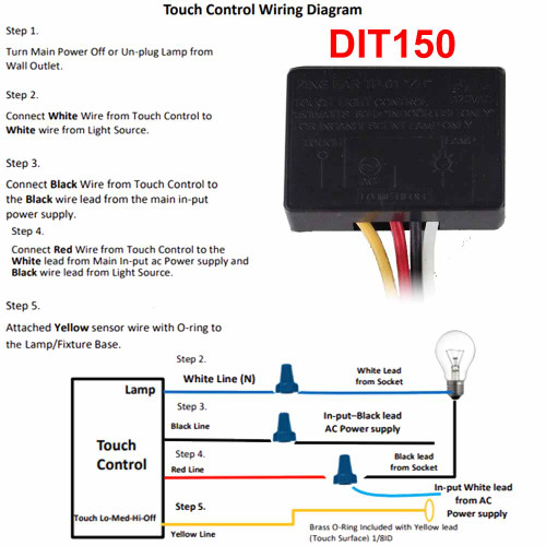 150 Watt Touch Low-Med-Hi-Off Touch Dimmer