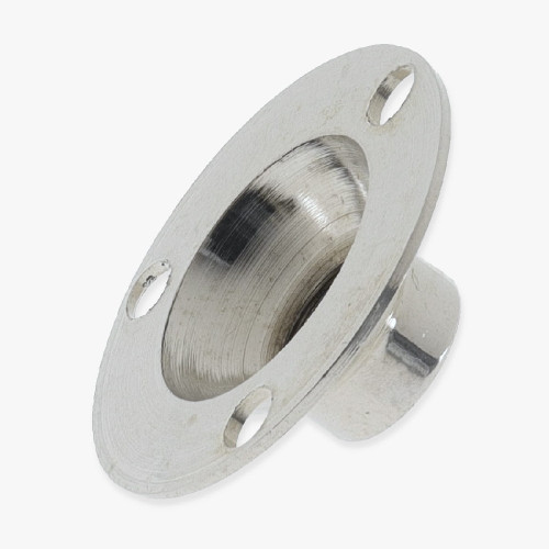 Polished Nickel Finish Flange with 1/8ips. Threaded Center Hole