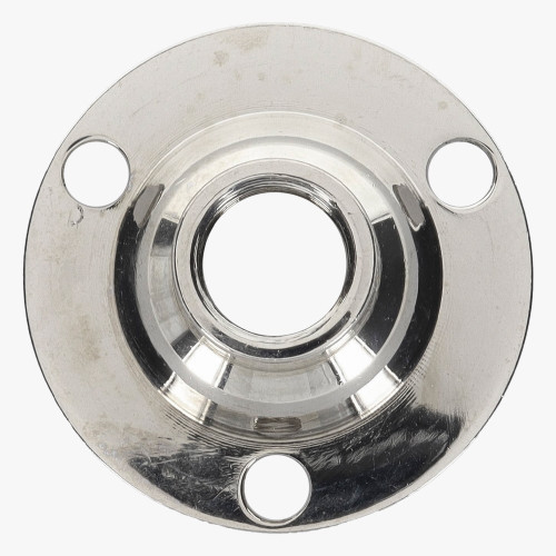 Polished Nickel Finish Flange with 1/8ips. Threaded Center Hole