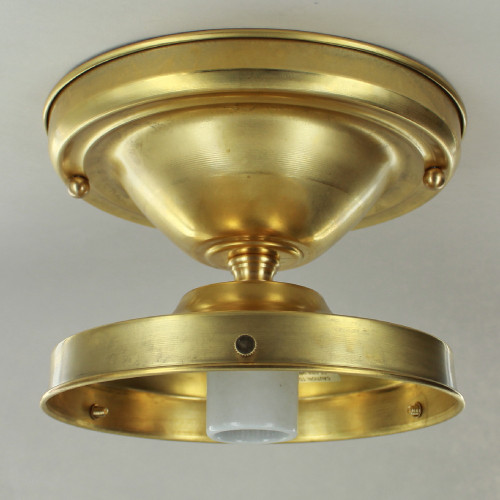 6in. Fitter Semi-Flush Lighting Fixture - Unfinished Brass