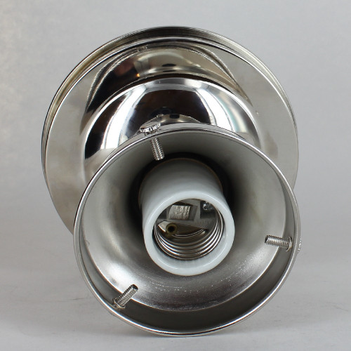 3-1/4in. Fitter Semi-Flush Ceiling Fixture - Polished Nickel Finish