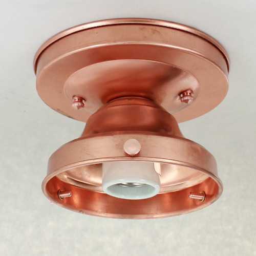4 in. Fitter Copper Semi-Flush Ceiling Fixture - U.L. Listed