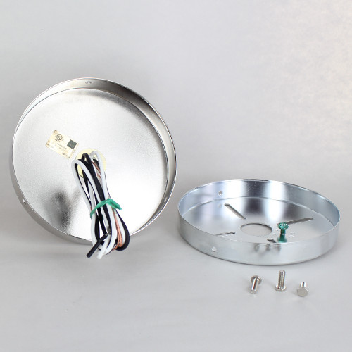 1 Light Flush Surface Mount Nickel Plated Fixture