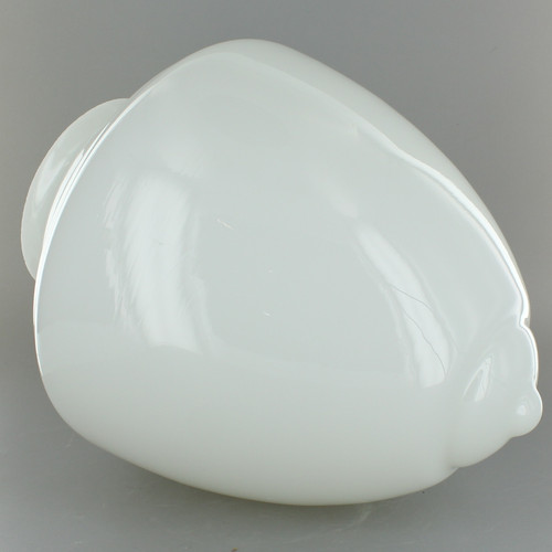 White Plain Acorn Glass Shade with 4in. Neck