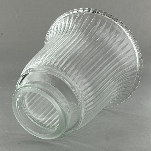 Clear Ribbed Hyalophane Bell Shade with 2-1/4in. Neck