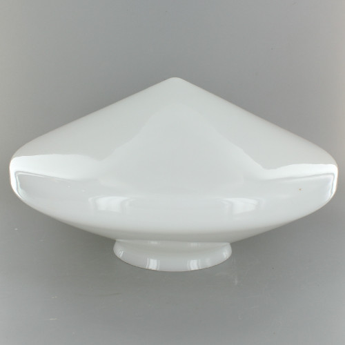 9-3/4in. Opal Flying Saucer Pointed Glass Shade with 4in. Neck