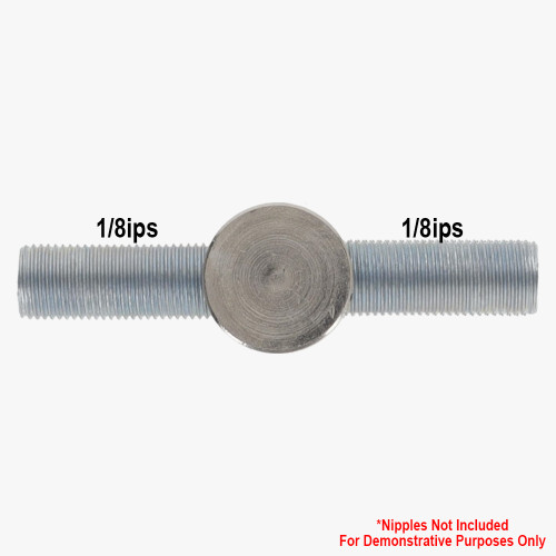 2 - 1/8ips Side Holes Flat Splitter Disc Armback - Nickel Plated