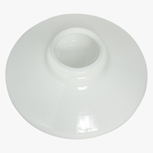 18in. Opal Flying Saucer Pointed Glass Shade with 6in. Neck