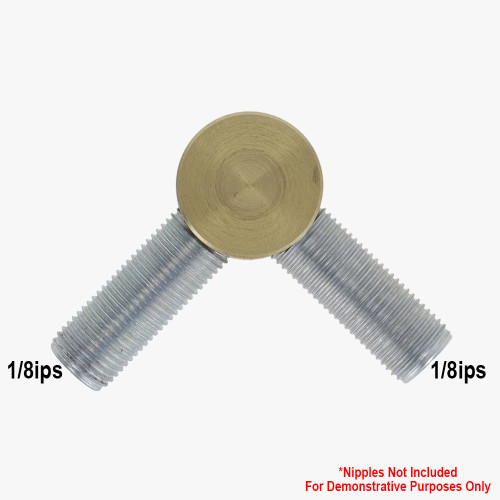 2 - 1/8ips Side Hole Flat Splitter Disc Armback - Unfinished Brass