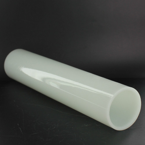 10in Tall X 2in Diameter White Glass Cylinder