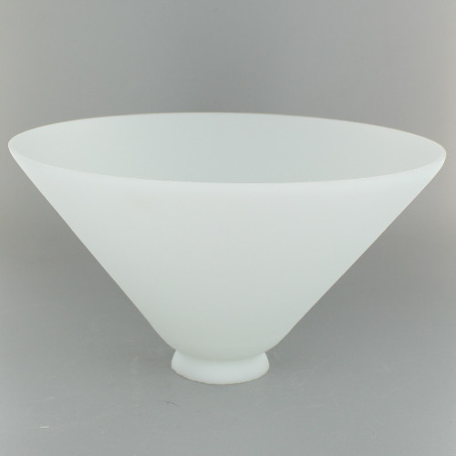 9in. Sandblasted Opal White Cone Shade with 2-1/4in. Neck