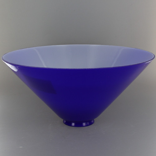 Cobalt Blue French Cased Cone Shade with 2-1/4in. Neck