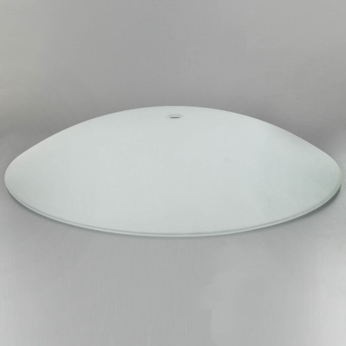 10in Diameter Sandblasted/White Painted Dish with 1/2in. Hole