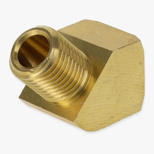 1/4ips Female to Male Threaded - Rounded Brass 45 Degree Armback - Unfinished Brass