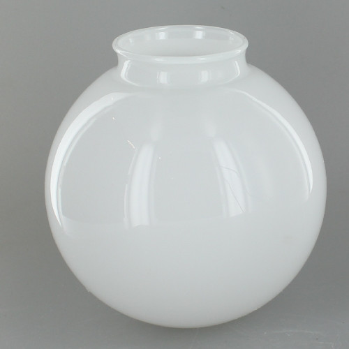 5in. Opal White Glass Ball with 2-1/4in. Neck