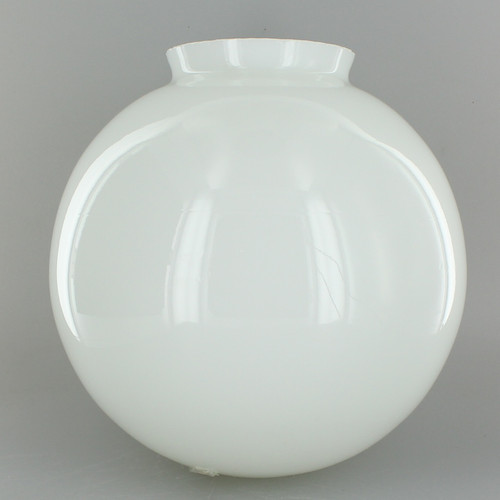 7in. Hand Blown Glass Ball with 3-1/4in. Neck - Opal Gloss