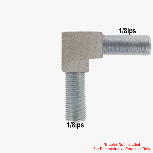 1/8ips Threaded - Geometric Style 90 Degree Armback - Polished Nickel