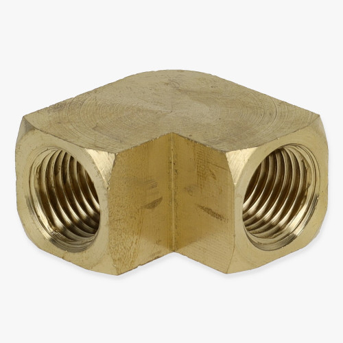 1/4ps Threaded - Rounded Brass 90 Degree  Armback - Unfinished Brass