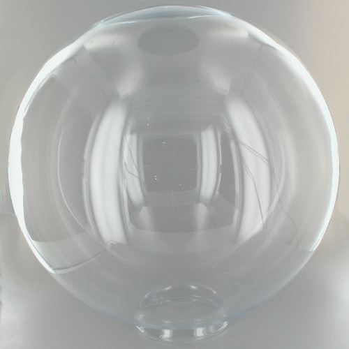12in. Hand Blown Clear Glass Ball with 4in. Neck - USA