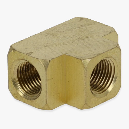 1/8ips Threaded - Rounded Brass Union Tee Armback - Unfinished Brass