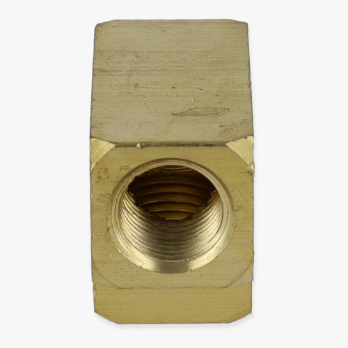 1/8ips Threaded - Rounded Brass Union Tee Armback - Unfinished Brass