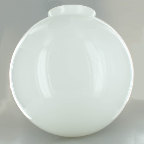 12in. Hand Blown Opal Gloss Glass Ball with 5in. Neck - USA