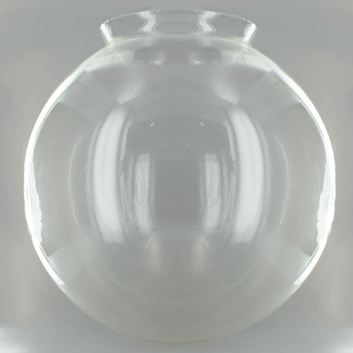 16in. Hand Blown Clear Glass Ball with 8in. Neck - USA