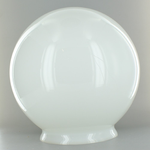 16in. Hand Blown Opal Gloss Glass Ball with 6in. Neck - USA