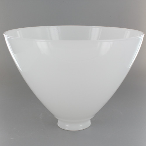 8in. Top Hand Blown IES Opal Glass Shade with 2-1/4in. Neck