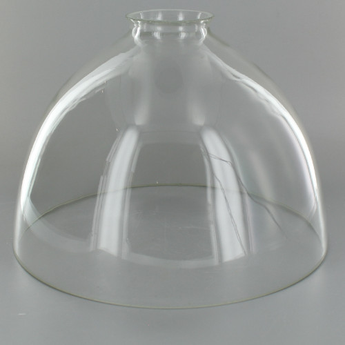 8in. Top Hand Blown IES Clear Glass Shade with 2-1/4in. Neck - USA
