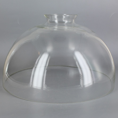 10in. Top Hand Blown IES Clear Glass Shade with 3in. Neck