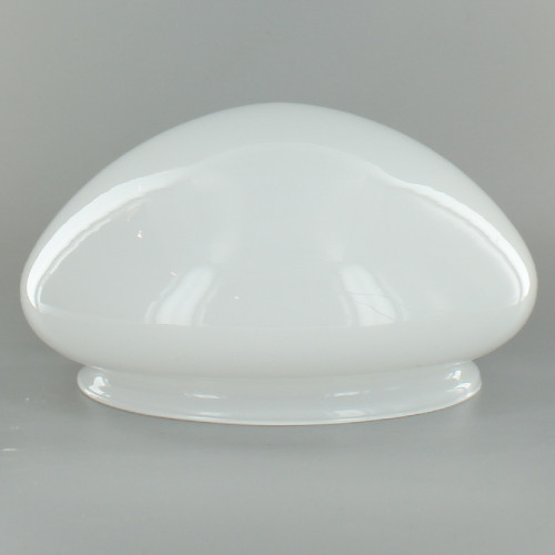 7-1/2in. White Glass Mushroom Shade with 8in. Neck