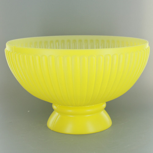 Glazed Yellow Painted Ribbed Student Shade with 9-3/4in. Neck - USA