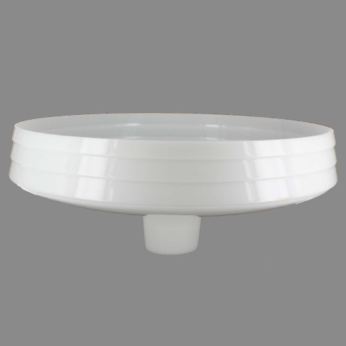 15-1/4in. Opal White Deco Torchiere Shade with 2-3/4in. Neck