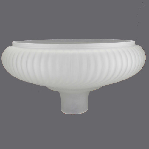 14in. Frosted Ribbed Swirl Torchiere Shade with 2-3/4in. Neck