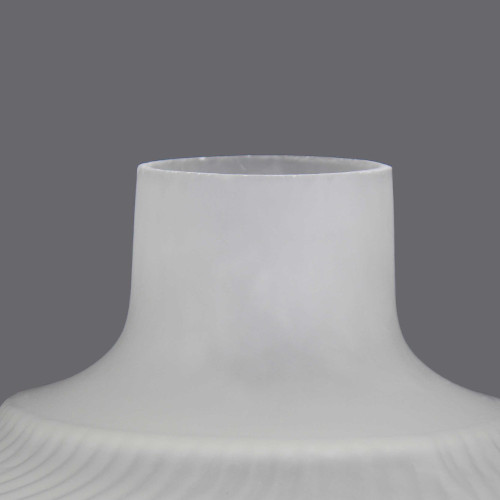 14in. Frosted Ribbed Swirl Torchiere Shade with 2-3/4in. Neck