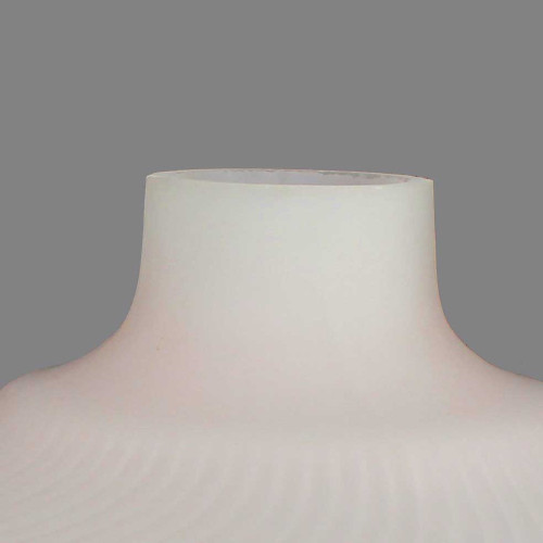 16in. Pink Frosted Ribbed Swirl Torchiere Shade with 2-3/4in. Neck