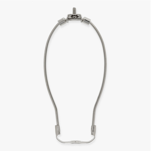 8in. Nickel Plated Regular Duty Lamp Shade Harp with Saddle