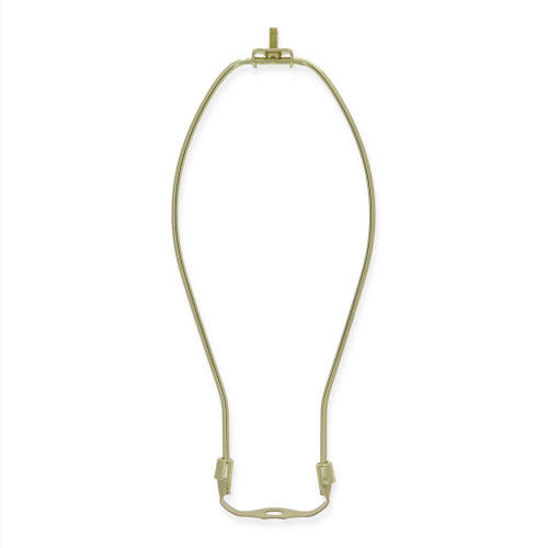 10-1/2in. Brass Plated Regular Duty Lamp Shade Harp with Saddle
