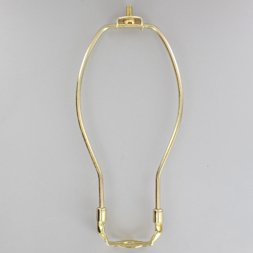 12in. Brass Plated Regular Duty Lamp Shade Harp with Saddle