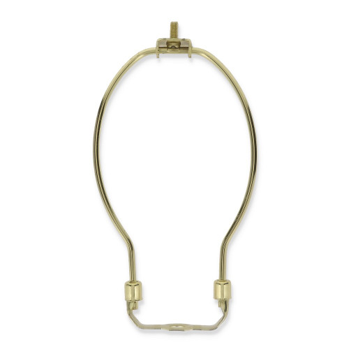 7-1/2in. Brass Plated Heavy Duty Lamp Shade Harp with Saddle