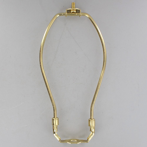 8-1/2in. Brass Plated Heavy Duty Lamp Shade Harp with Saddle