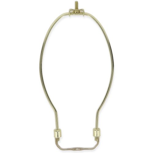 8-1/2in. Brass Plated Heavy Duty Lamp Shade Harp with Saddle
