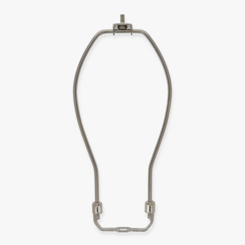 10-1/2in. Nickel Plated Heavy Duty Lamp Shade Harp with Saddle